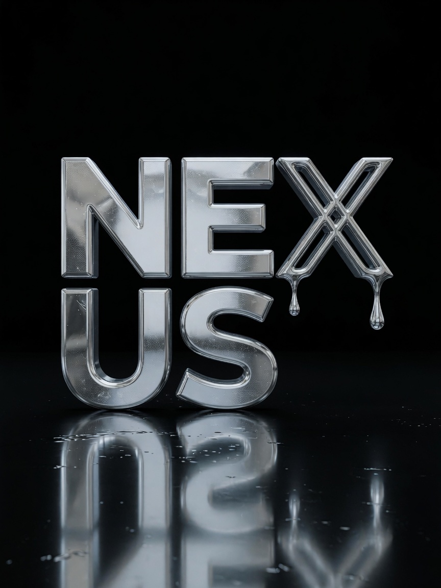 NEXUS stacked chrome lockup with small threshold X